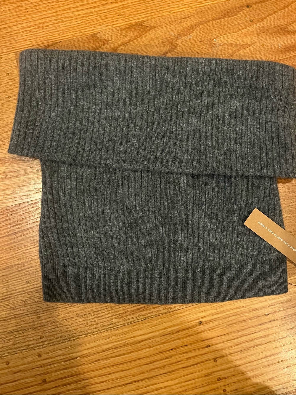 Reformation Gray 100% Cashmere Ribbed Strapless Top Size 1